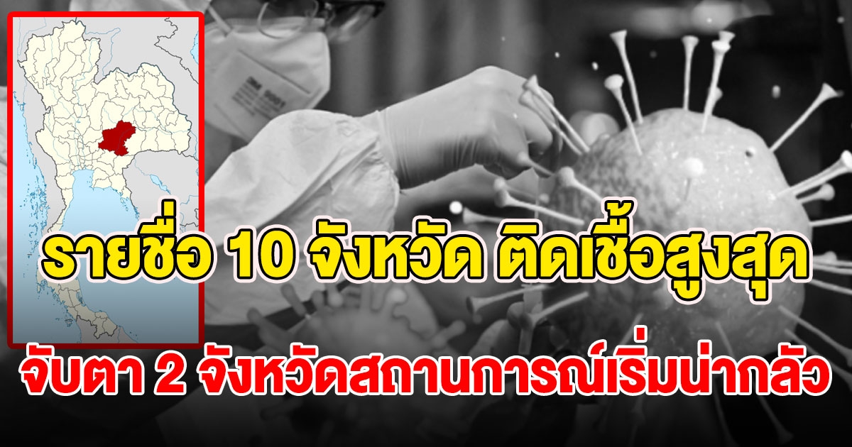 อัพเดท 10 จังหวัด จับตา 2 จังหวัดมาแรง