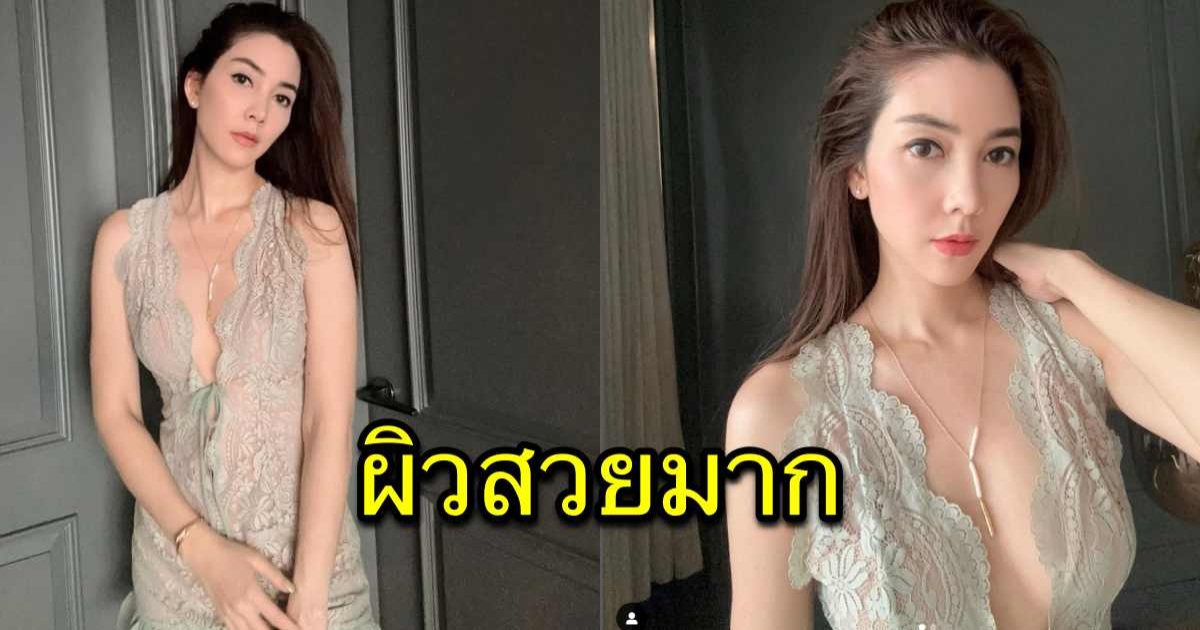 วุ้นเส้น โพสท่าสาดความขาวเต็มตา สวยเป๊ะทุกองศา