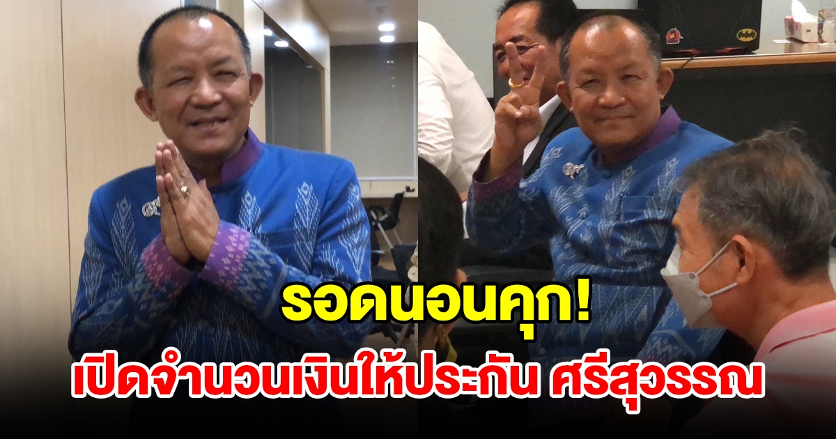 เปิดจำนวนเงินให้ประกันตัว ศรีสุวรรณ ปฏิเสธทุกข้อกล่าวหา ลั่นจะเดินหน้าร้องฯต่อไป