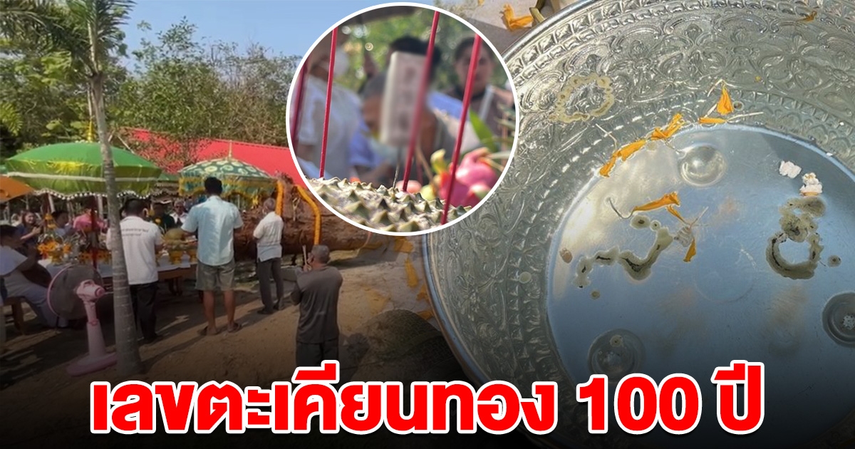 บวงสรวงตะเคียนทอง จมดินนานนับ 100 ปี เลขธูป ขันน้ำมนต์ มาครบ