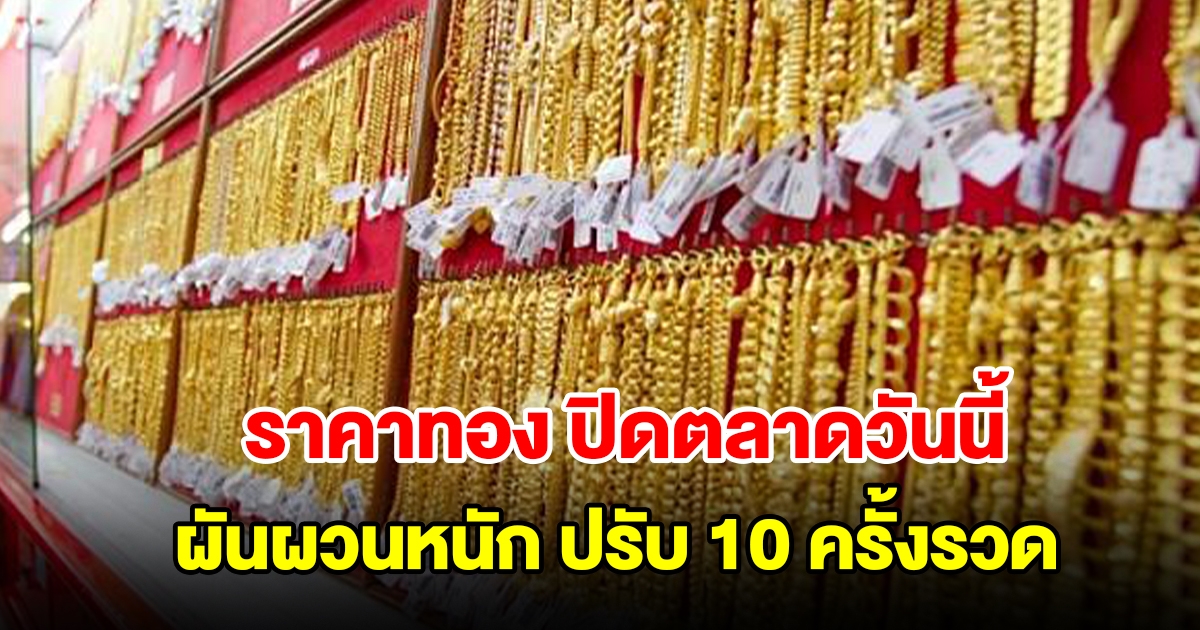 สรุปราคาทอง ปิดตลาดวันนี้ 2 พ.ค. 67 ผันผวนหนัก ปรับ 10 ครั้งรวด