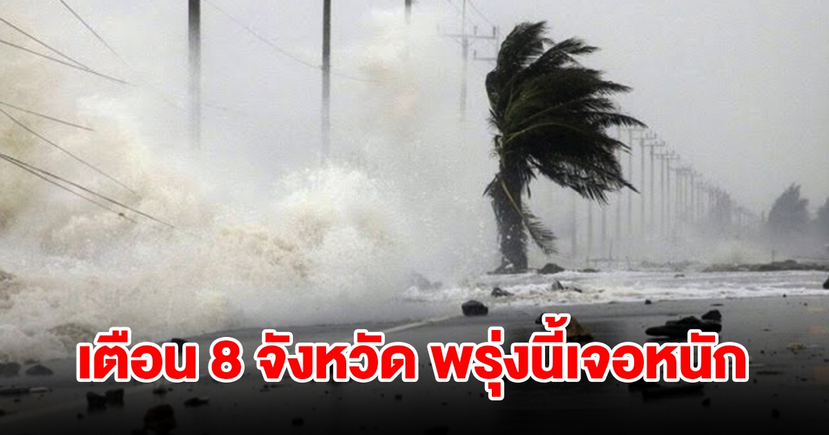 เปิดรายชื่อ 8 จังหวัด พรุ่งนี้ฝนตกหนัก เช็กเลย