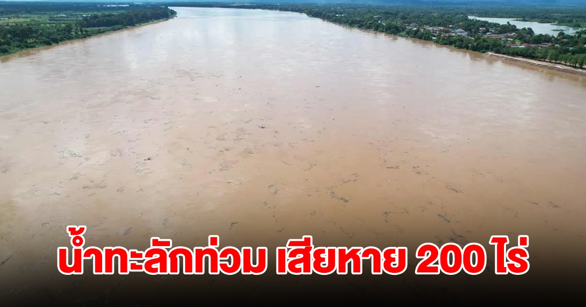 บึงกาฬ น้ำโขงสูงขึ้น ทะลักท่วมพื้นที่การเกษตร เสียหาย 200 ไร่