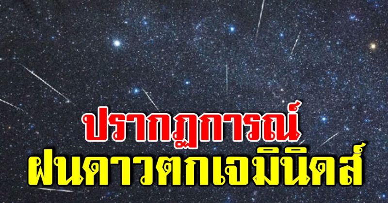 เตรียมตัวรอชม ปรากฏการณ์ฝนดาวตกเจมินิดส์ พระเอกแห่งหน้าหนาว