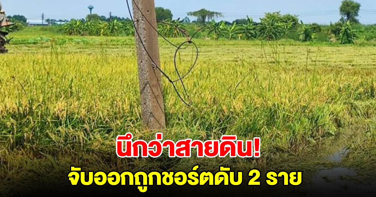 สลด! 2 หนุ่มรับจ้างเกี่ยวข้าว นึกว่าสายดินห้อยอยู่ จับออกถูกชอร์ตดับ 2 ราย