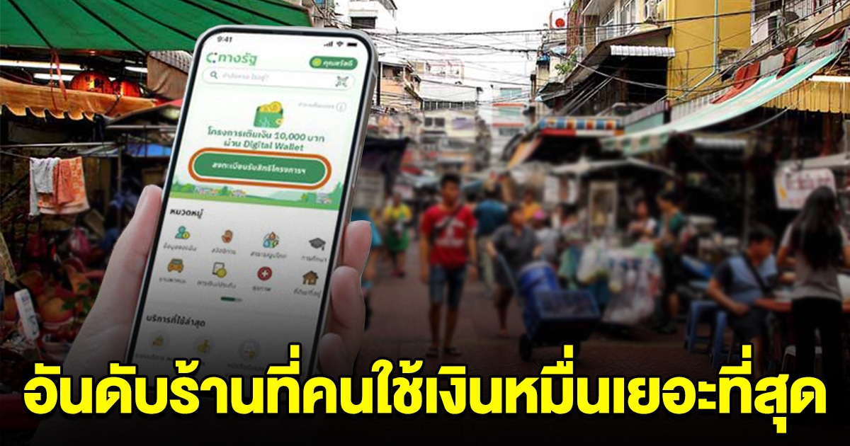 เปิดอันดับ ร้านค้าที่คนใช้เงินหมื่น ซื้อเยอะที่สุด