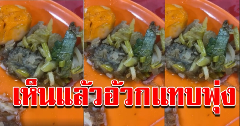 สาวโพสต์ กินข้าวขาหมู