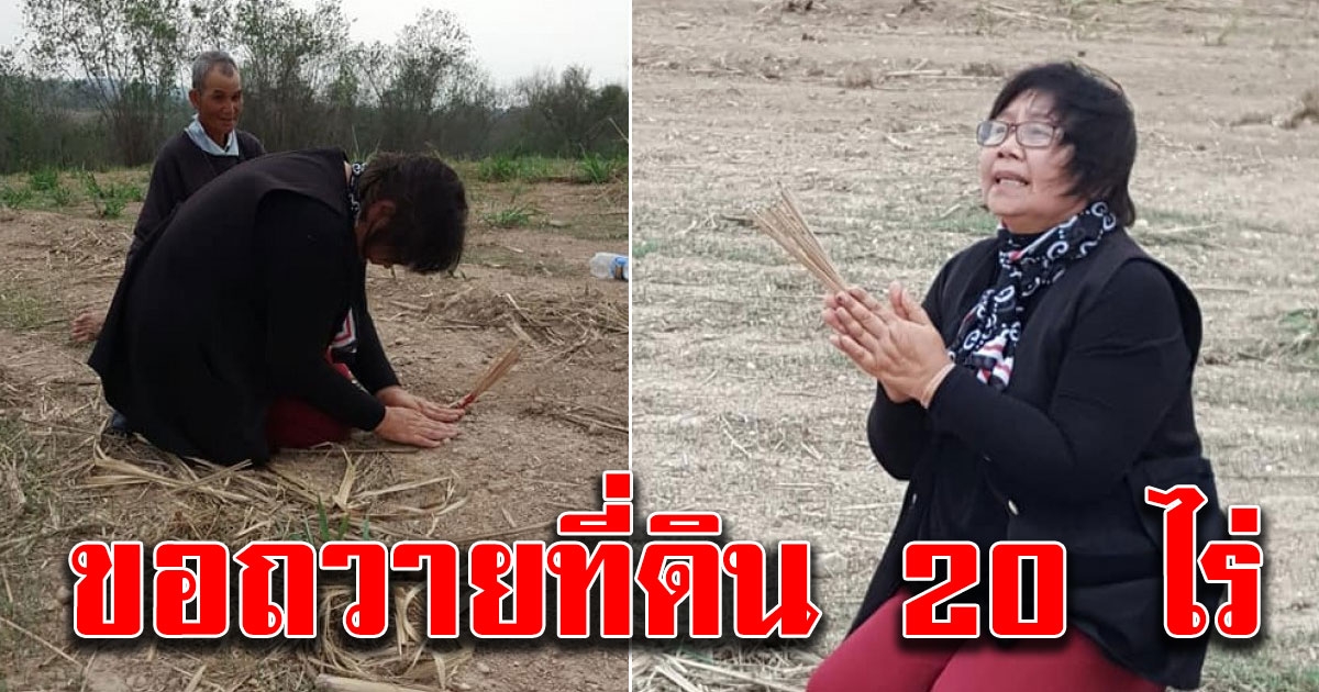 คุณครูสาว จุดธูปแจ้งเทพเทวา ขอถวายที่ดิน 20 ไร่